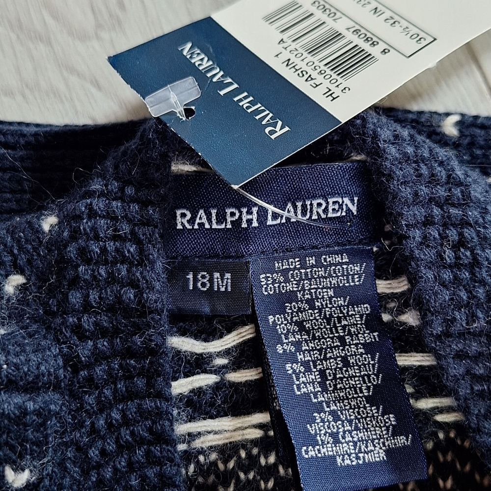 Ralph Lauren NWT Blue Bear sweater 18 Months - Picture 9 of 9